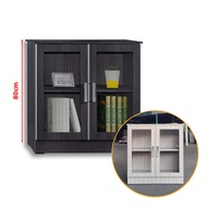 IVY Glass Cabinet Display Cabinet Display Rack Book Rack Bookshelf Bookcase Almari Buku Almari Kaca Rak Buku Rak Kaca