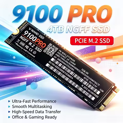 Portable 9100PRO M.2 NGFF SSD,PCIe4.0 2280 Internal SSD,500GB/1TB/2TB/4TB High Speed Storage for Lap