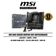 MSI MAG B860M Mortar Wifi Motherboard (LGA1851 | MATX | 3Y)