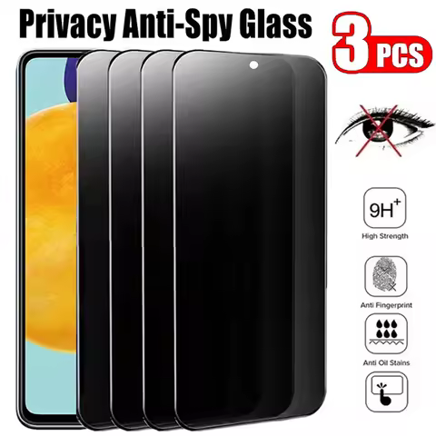 3Pcs Privacy Glass For Samsung Galaxy A40 A40S A41 A50S A55 A56 A60 A70 A72 A42 A51 A52 A52S A53 A54