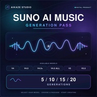 Suno AI Music Generation Pass V4 to V6 | Generate Songs | Aikaze Studio
