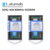 Latumab DDR2 8GB (2x4GB) 800MHz RAM SO Dimm PC หน่วยความจำ 200 Pins PC2-6400 1.8V หน่วยความจำแล็ปท็อปโน๊ตบุ๊คโมดูลหน่วยความจำ