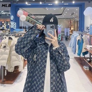 Embroidered Logo MLB NY Original Couple Denim Jacket Denim Shirt Full Print Jacket