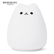 WUMINSDL LED Night Light, Cat 7 Colors Night Lamp, Cute Battery Powered Tap Control Breathing Mode N