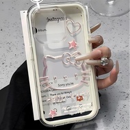 Pink Hello Kitty phone case is suitable for iPhone 16 Pro Max, 15, 14 Pro Max, 13, 12, 11, XR, XS, 7