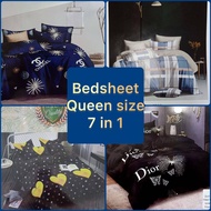 Cadar Queen / Queen Bedsheet With Comforter 7-In-1