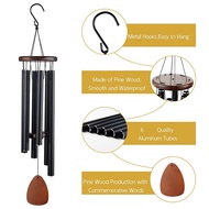 【JJM】-Metal Windchime Aluminum Windbell Wind Chimes 6 Rods Chimes Home Decoration Craft Outdoor Gard