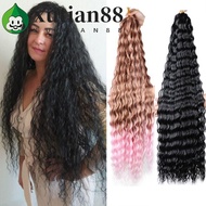 XUTIAN Deep Twist Crochet Hair, Freetress Water Wave Synthetic Crochet Hair, Fluffy Natural Ombre Af