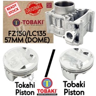 TOBAKI LC135/Y15ZR 57MM RACING BLOCK 57MM +HIGHT COMPRESSION DOME PISTON LC135/Y15ZR TOBAKI SET