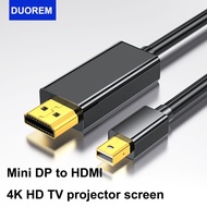 1.8M 4k Mini DP Display Port Thunderbolt 2 to HDMI-compatible Cable Pro Adapter Plated Gold For MacB