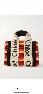 Chloe代購 woody nano embroidered tote