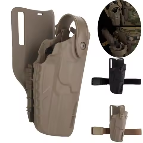 Tactical Gun Holsters for MK-17 P320 Quick Release Drop Leg Right Hand Shooting Pistol Gun Carry CS 