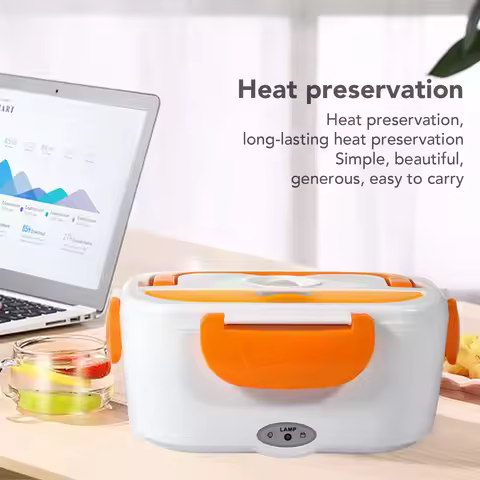 Electric Lunch Box Split Household Mini Portable Multifunctional Orange Electric Lunch Box Food Heat