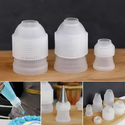 1/3PCS Icing Piping Bag Russian Nozzle Converter Coupler Cake Cream Pastry Bag Nozzle Adapter For Cu