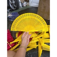 Decorative YELLOW wooden fan CNY 2025 HP Store