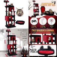 Sturdy 72-inch Large Cat Tower For Maine Coon Cats Over 20 Lbs With Coffin Bed Premium Quality