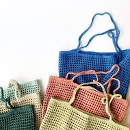 托特 包包 購物袋 提袋 100%棉毛線手鉤針 編織包