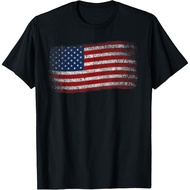 Adult T-Shirt American Flag T-Shirt Men Women 4th of July Vintage USA Flag T-Shirt Fashion Tops for 