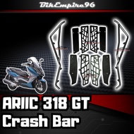 ARIIC 318GT Crash Bar Heavy Duty Frame Solid Strong Harden anodized Perfect Welding Black Steel for 