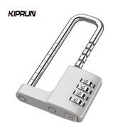 KIPRUN Combination Padlock,  4 Digit Security Password Lock,  Adjustable U-shaped Lock, Waterproof S