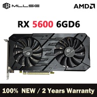 การ์ดจอ6GB RX5600 AMD Radeon ใหม่ MLLSE GDDR6 6 + 8พินคีย์บอร์ดเกม GPU RX5600การ์ดจอคอมพิวเตอร์เดสก์ท็อปเกม6GB