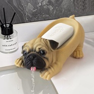 Pug Dog Soap Box Household Soap Box Drain Toilet Washbasin Shelf