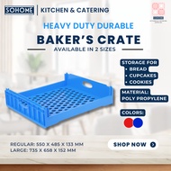 SOHOME Durable Bread Crate Bakers Crate | Stackable Plastic Crate for Bakery, Fruits, Vegetable