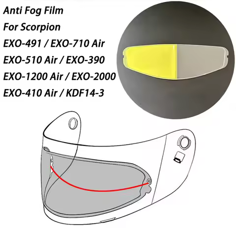 For Scorpion EXO 410 / 491 / 510 / 710 / 2000 390 1200 Air Helmet Visor Anti-Fog Insert Clear Film