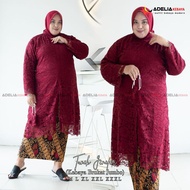 Setelan kebaya tunik jenifer jumbo - kebaya modern - motif bunga yang cantik dan elegan - outif keki