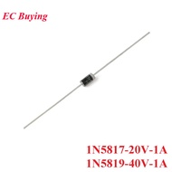 50PCS 1N5817 1N5819 DO-41 Schottky Rectifier Diode Rectifier 20V 40V 1A