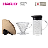 Hario V60 Coffee Dripper & Thermo Colour Server Set (Size 02) [Model: VDSS-3012B]