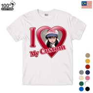 [Cod Custom] I Love My Custom Photo Heart Design T-Shirt Personalized Gift For Fans And Friends CUST