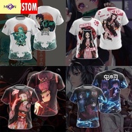 MICAN Demon-Slayer-Kimetsu-No-Yaiba-Anime-Short-Sleeves-Tanjiro-Nezuko-Akaza-Cosplay-Jersey-Quick-dr