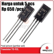 5pcs Transistor 2SB647 TO-92L Transistor 2SD667 TO-92L 2S B647 2S D667 TO92 Bipolar Transistor PNP N