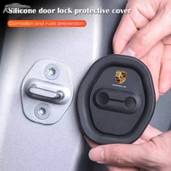 Porsche Car Door Lock Cover Protection Decoration Door Shock Pad Silicone Accessories for Carrera Gt