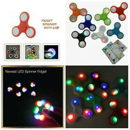 NEW Fidget Hand Spinner Tombol ON OFF Variasi Lampu Disco Led Spiner 3 FLASHING MODES