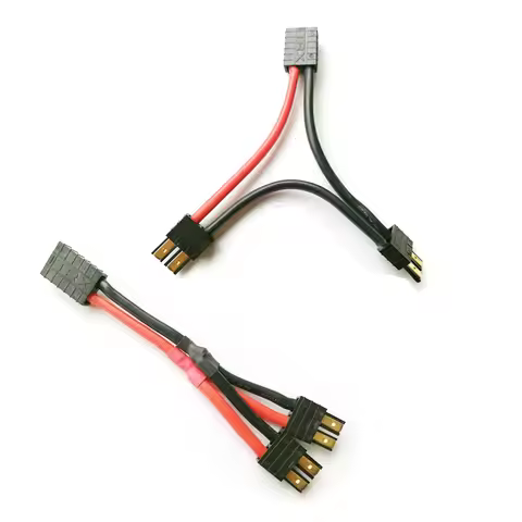 RC Connector / TRX Plug Connector Parallel Cable leads Extension 1 to 2 Adapter for RC Racing Rc Toy