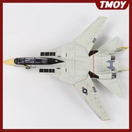 TMOY 1:72 Scale F-14 Tomcat Fighter Jet Model - White &  ABS Plastic Aircraft With Detailed Design, 