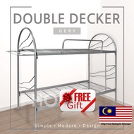 🇲🇾 🔥Hot Selling🔥READY STOCK 3V Single Double Decker Powder Coat Metal Bed Frame  DD9011N + Gift