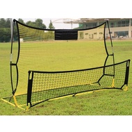 Jaring Lantunan Bola Sepak Dua Belah Tinggi dan Rendah Mudah Alih Boleh Ditanggalkan Jaring Latihan 