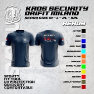 Kaos Satpam Securtiy / Kaos Jersey Security / Satpam Bahan Dryfit Milano