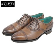 Edward Green Cadogan Perforated Cap Toe Shoes, Men's, Braun, 5D, D82 Last, 54836