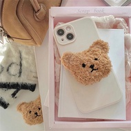 ที่จับโทรศัพท์ Griptok Tok ขาตั้งสำหรับ iPhone ที่ยึดชาร์จไร้สายแหวนเกาหลีน่ารัก3D อบอุ่นตุ๊กตาหมีสำหรับ Magsafe แม่เหล็ก