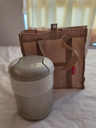 (99% New) TIGER牌保溫飯壺（有埋原裝筷子＆ 手提帆布袋）