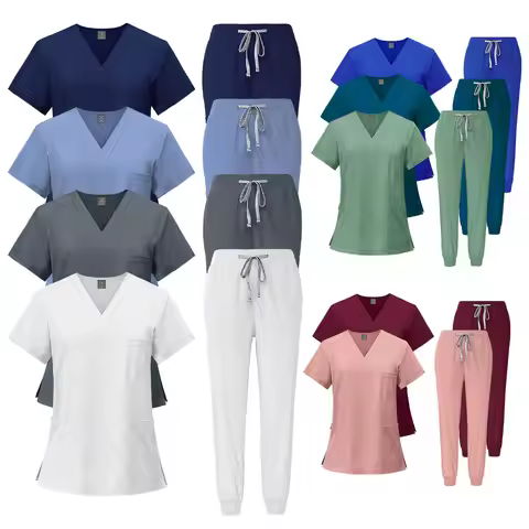 Nursing Scrubs Set Anti-Wrinkle Medical Surgical Gown Wholesale Hospital Scrub Top Doctor Nurse Spec