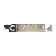 成色極佳 ★ 香奈兒 (CHANEL) 復古 96P 標誌設計髮夾，銀色，帶盒，法國製造，女士