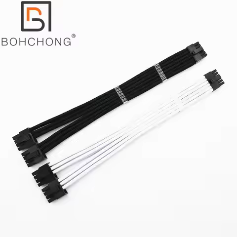 Premium 3.0 Series Nvidia Mini 12Pin to Dual 2pcs CPU Male 8Pin ATX Modular Cable Power Supply Cable