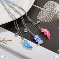 KATAKANNE 3Pcs BFF Necklaces, Friendship Jewelry Friendship Matching Heart Pendant Necklace, Cute Al
