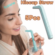 FUSIONEDGE 5 Pieces Hiccup Straw, L-Shaped Reusable Belch Stopper Straw, Useful Universal Effective 