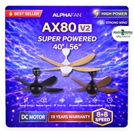 Alpha Fan AX80 DC Motor 5 Blades Ceiling Fan With Remote Control AX80/5B 56'' 40'' AX828/56 AX828